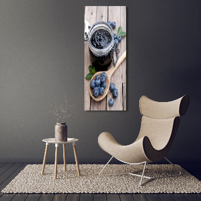 Large canvas wall art blueberry jam