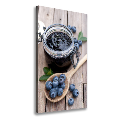 Large canvas wall art blueberry jam