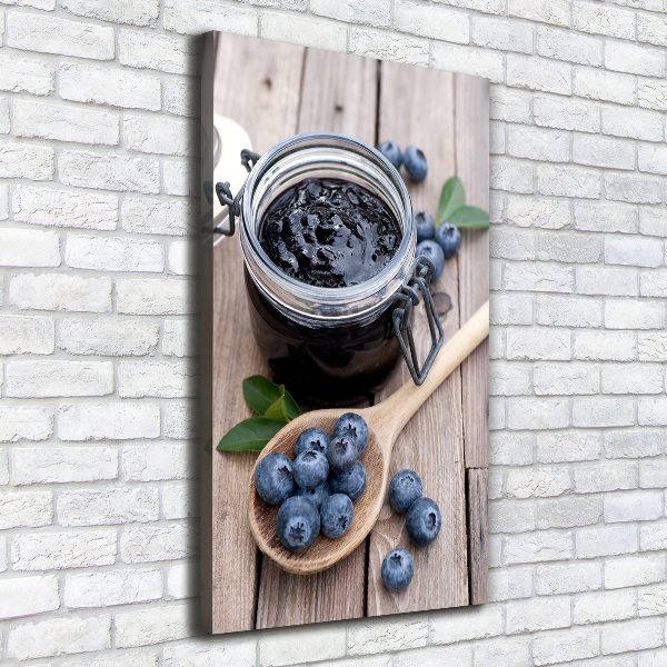 Large canvas wall art blueberry jam