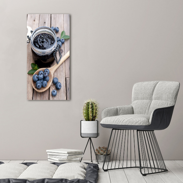 Large canvas wall art blueberry jam