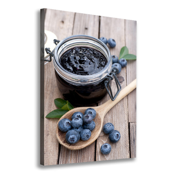 Large canvas wall art blueberry jam