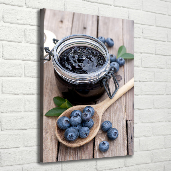 Large canvas wall art blueberry jam