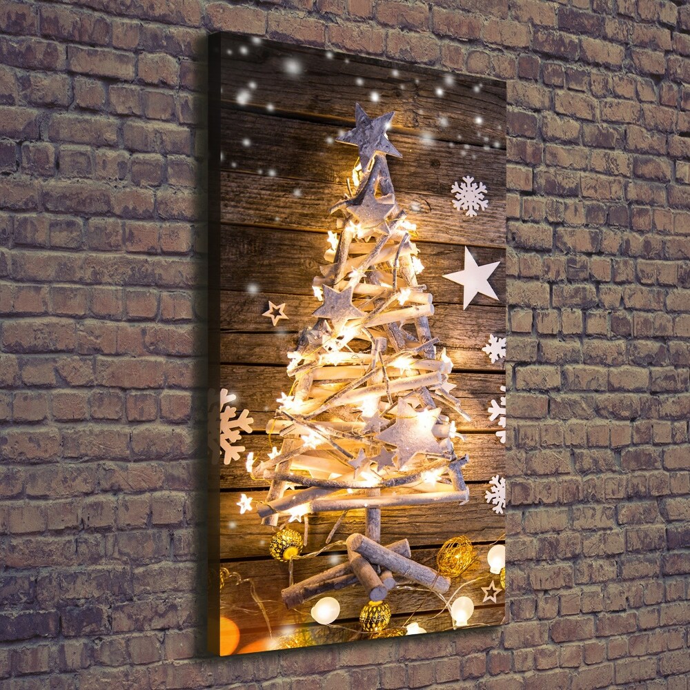 Canvas print Glowing Christmas tree