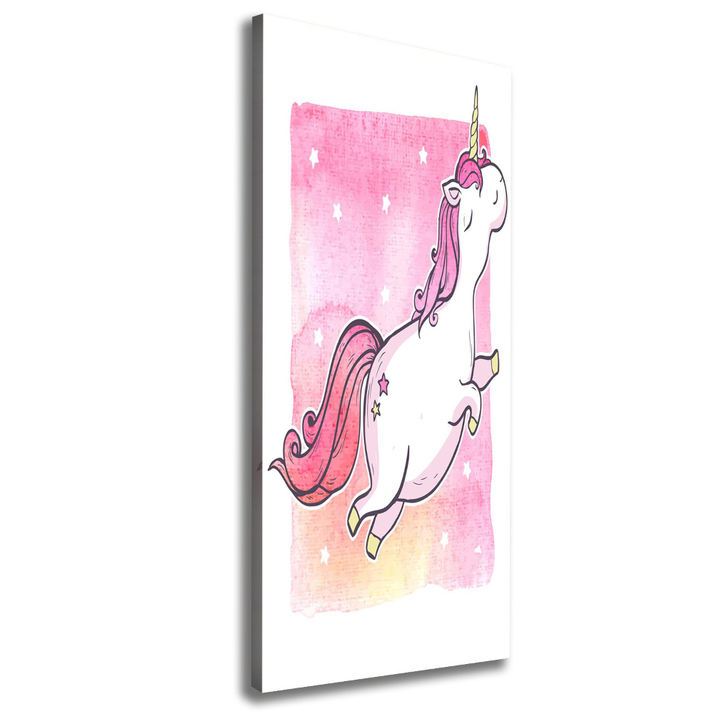 Large canvas wall art Pink unicorn