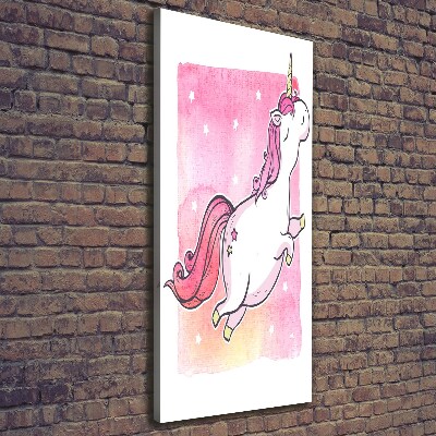 Large canvas wall art Pink unicorn