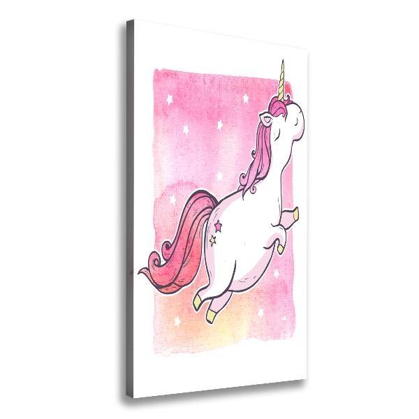 Large canvas wall art Pink unicorn