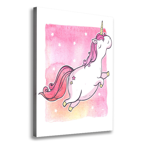 Large canvas wall art Pink unicorn