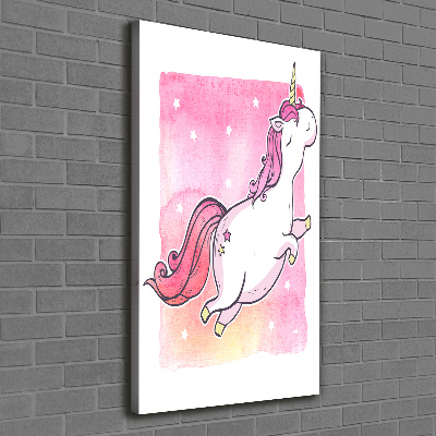 Large canvas wall art Pink unicorn