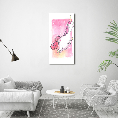 Large canvas wall art Pink unicorn