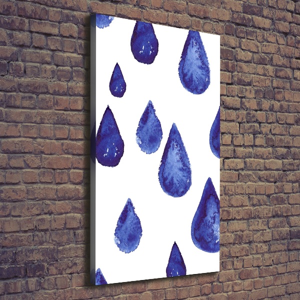 Canvas print Blue drops