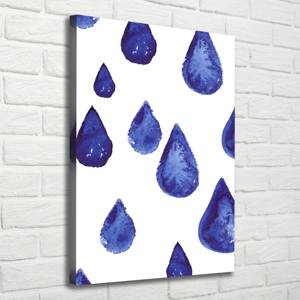 Canvas print Blue drops