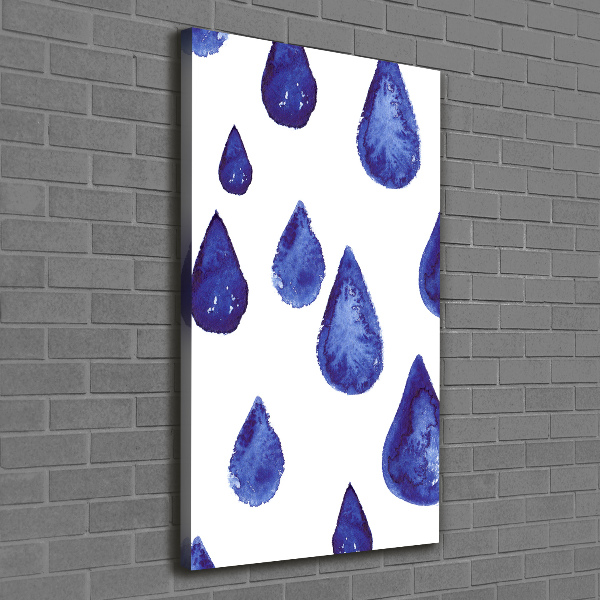 Canvas print Blue drops