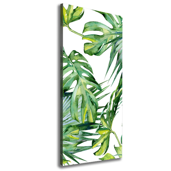 Canvas wall art Tropical leaves