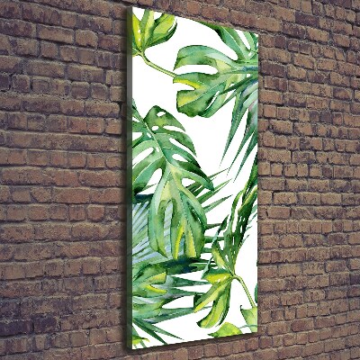 Canvas wall art Tropical leaves