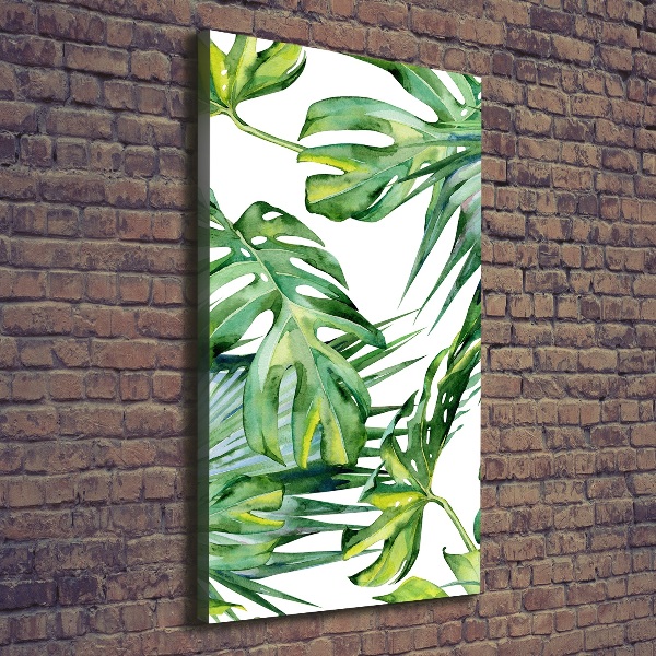 Canvas wall art Tropical leaves