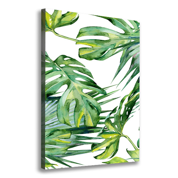 Canvas wall art Tropical leaves