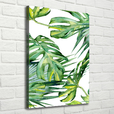 Canvas wall art Tropical leaves