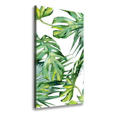 Canvas wall art Tropical leaves