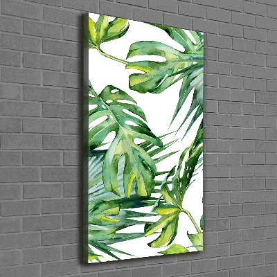 Canvas wall art Tropical leaves