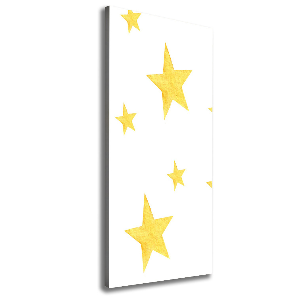 Wall art canvas large Yellow stars