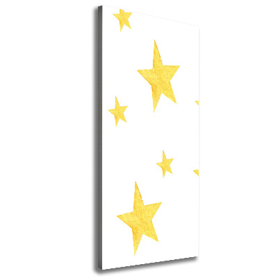 Wall art canvas large Yellow stars