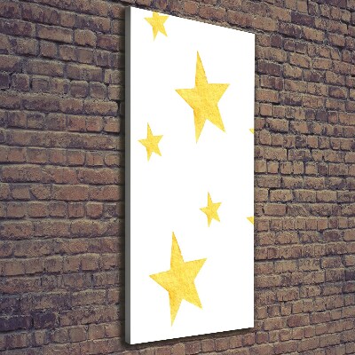 Wall art canvas large Yellow stars