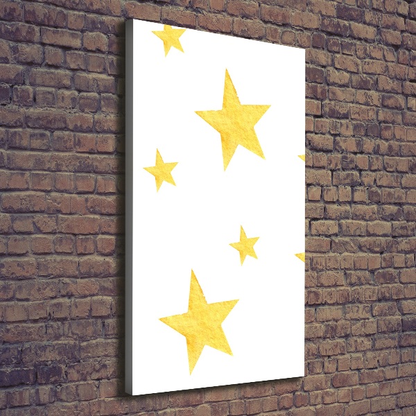 Wall art canvas large Yellow stars