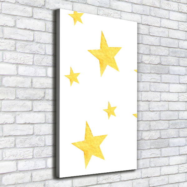 Wall art canvas large Yellow stars