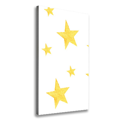 Wall art canvas large Yellow stars