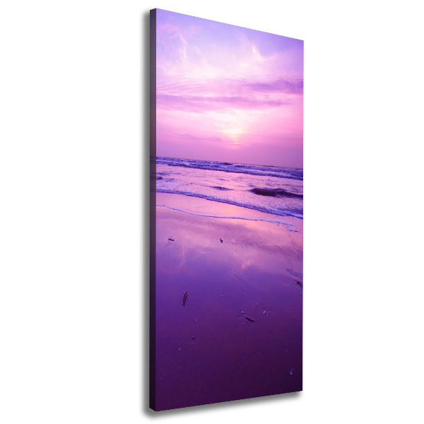 Wall art canvas large Sunset sea