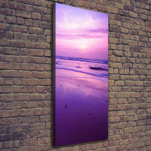 Wall art canvas large Sunset sea