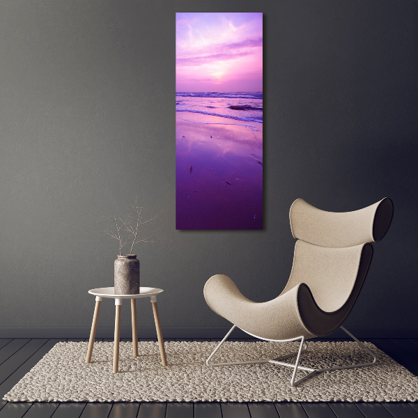 Wall art canvas large Sunset sea