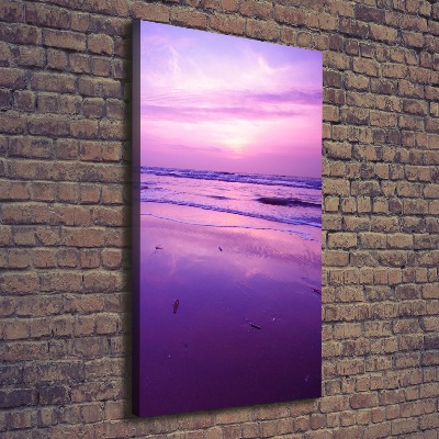 Wall art canvas large Sunset sea