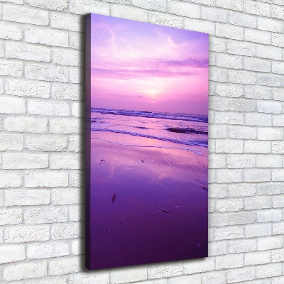 Wall art canvas large Sunset sea