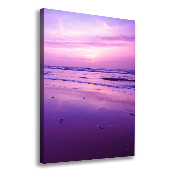 Wall art canvas large Sunset sea