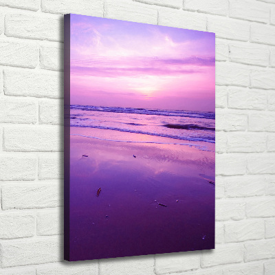 Wall art canvas large Sunset sea