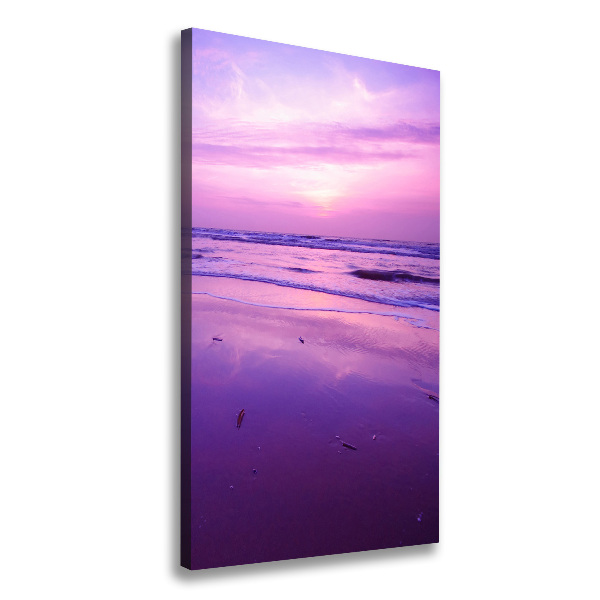 Wall art canvas large Sunset sea