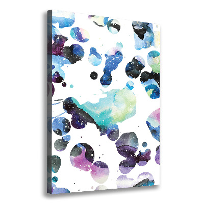 Wall art canvas large Colorful galaxy