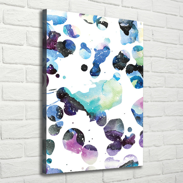 Wall art canvas large Colorful galaxy