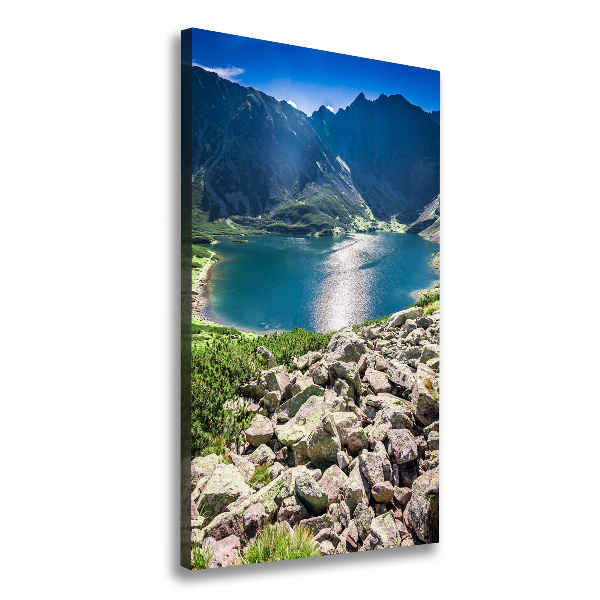 Large canvas wall art Czarny Staw Tatry