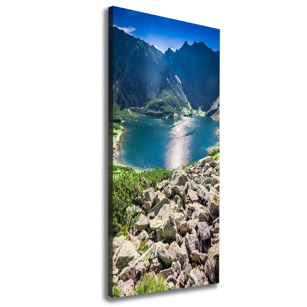 Large canvas wall art Czarny Staw Tatry