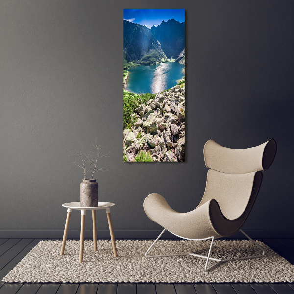 Large canvas wall art Czarny Staw Tatry