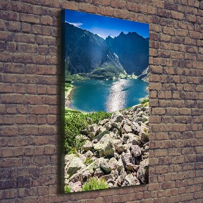 Large canvas wall art Czarny Staw Tatry