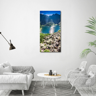 Large canvas wall art Czarny Staw Tatry