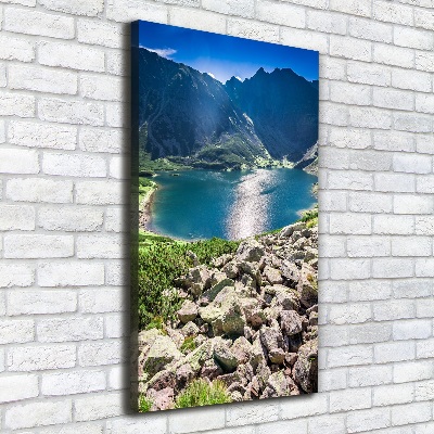 Large canvas wall art Czarny Staw Tatry