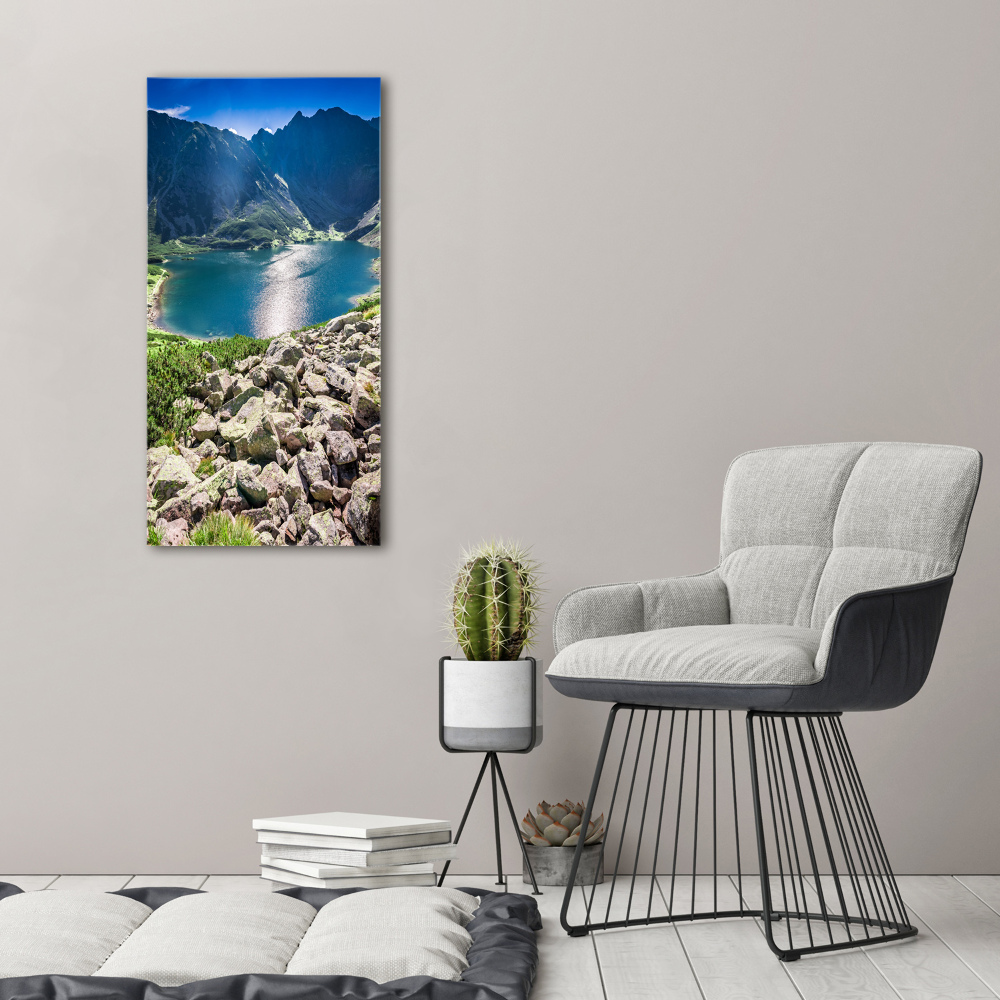 Large canvas wall art Czarny Staw Tatry