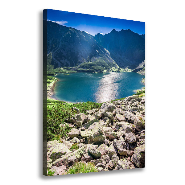 Large canvas wall art Czarny Staw Tatry