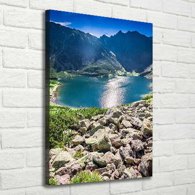 Large canvas wall art Czarny Staw Tatry