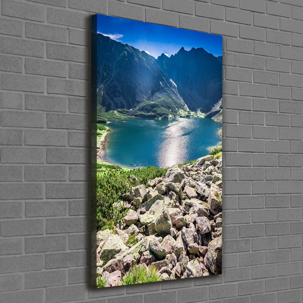 Large canvas wall art Czarny Staw Tatry