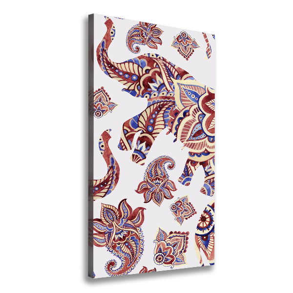 Canvas wall art Ethnic elephant patterns